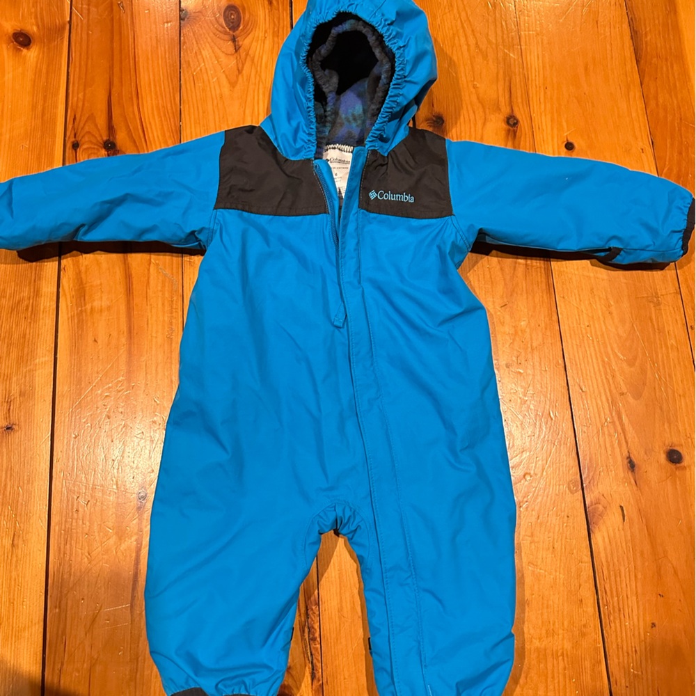 Columbia Blue and Black Infant Snowsuit - 6mos